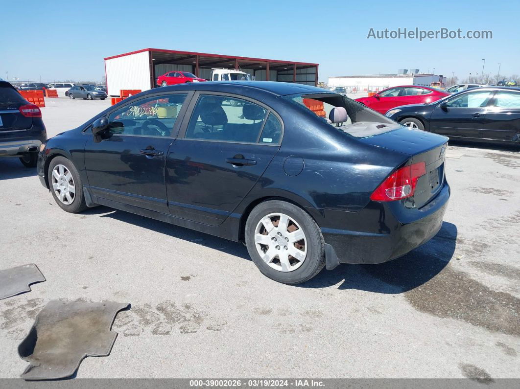 2008 Honda Civic Lx Black vin: 1HGFA165X8L106323