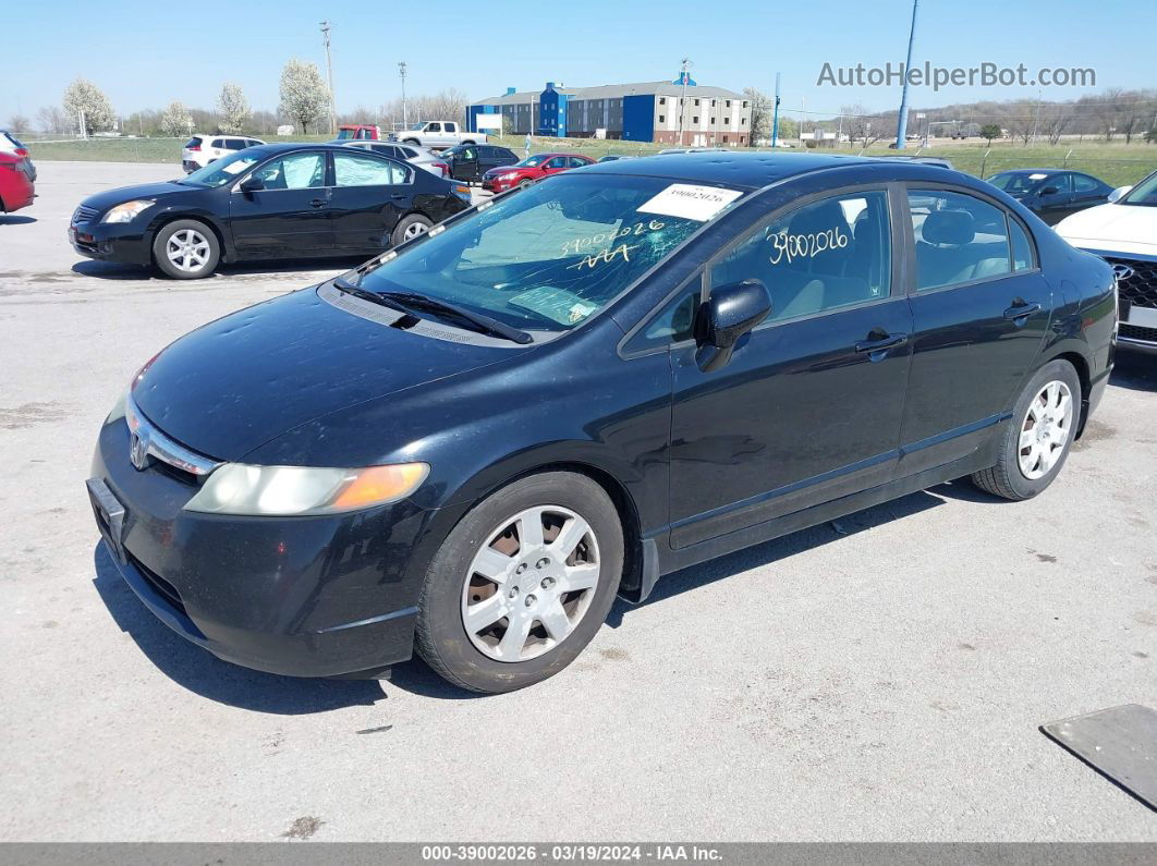 2008 Honda Civic Lx Black vin: 1HGFA165X8L106323