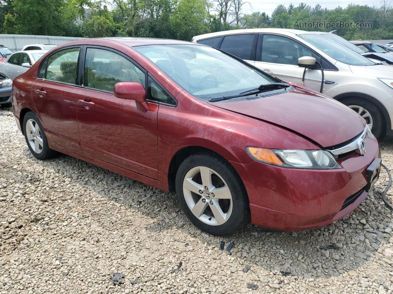 2006 Honda Civic Ex Burgundy vin: 1HGFA16806L109786