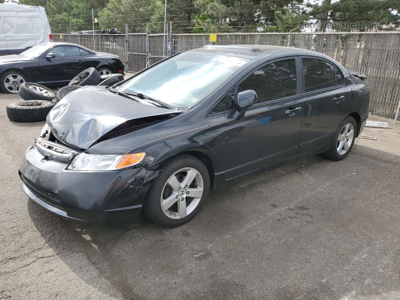 2008 Honda Civic Ex Black vin: 1HGFA16808L070569