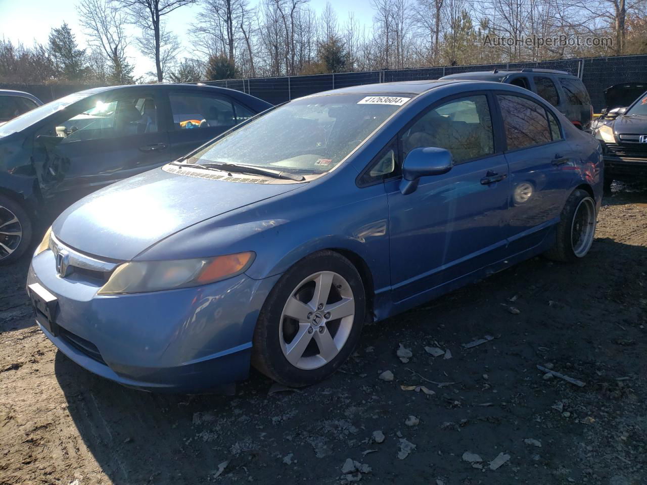 2008 Honda Civic Ex Blue vin: 1HGFA16808L095312