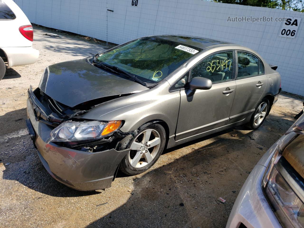 2008 Honda Civic Ex Gray vin: 1HGFA16818L075327