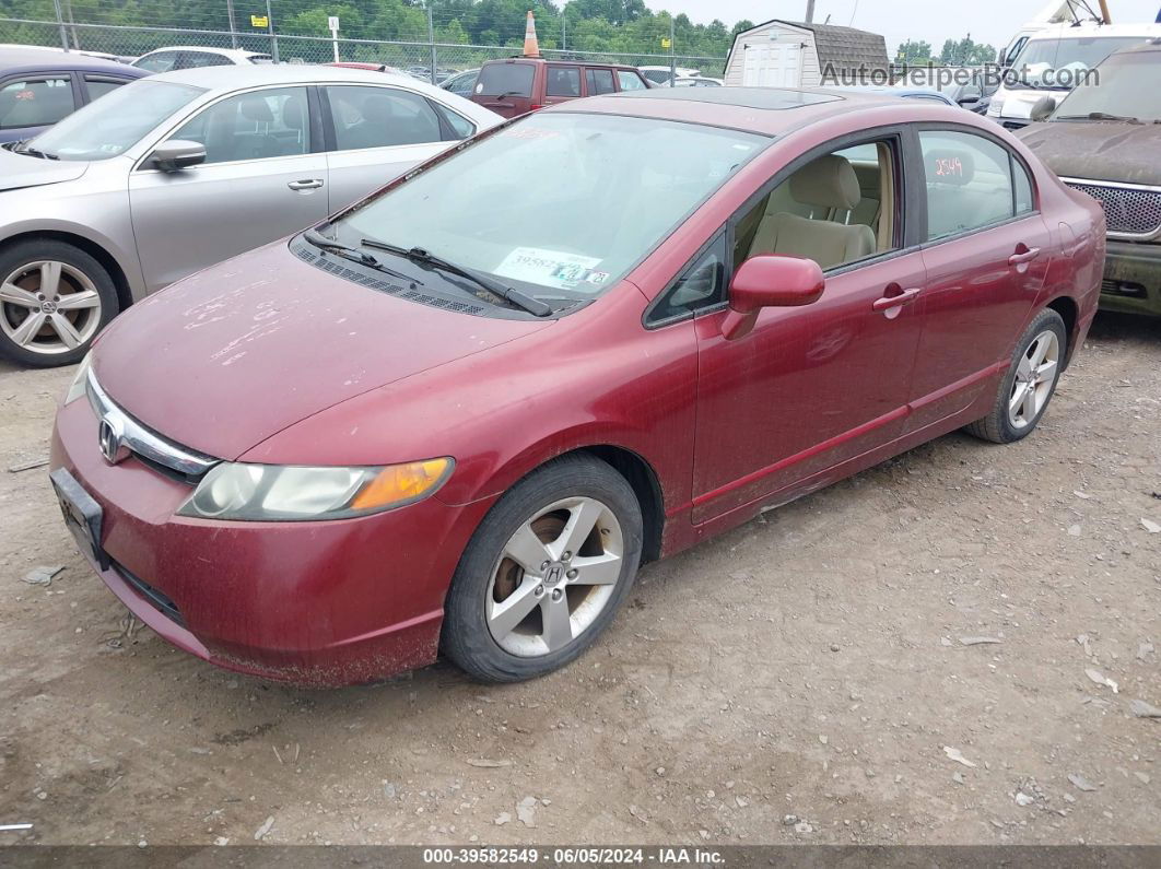 2008 Honda Civic Ex Maroon vin: 1HGFA16818L083069