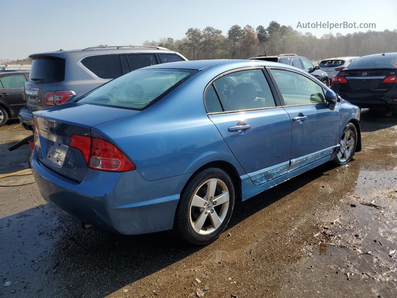 2008 Honda Civic Ex Blue vin: 1HGFA16818L111257