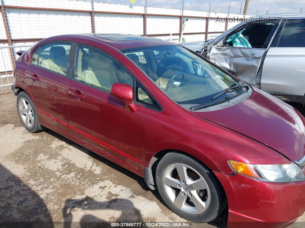 2008 Honda Civic Ex Maroon vin: 1HGFA16828L024418