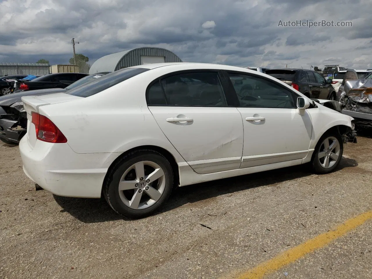 2008 Honda Civic Ex White vin: 1HGFA16828L104107