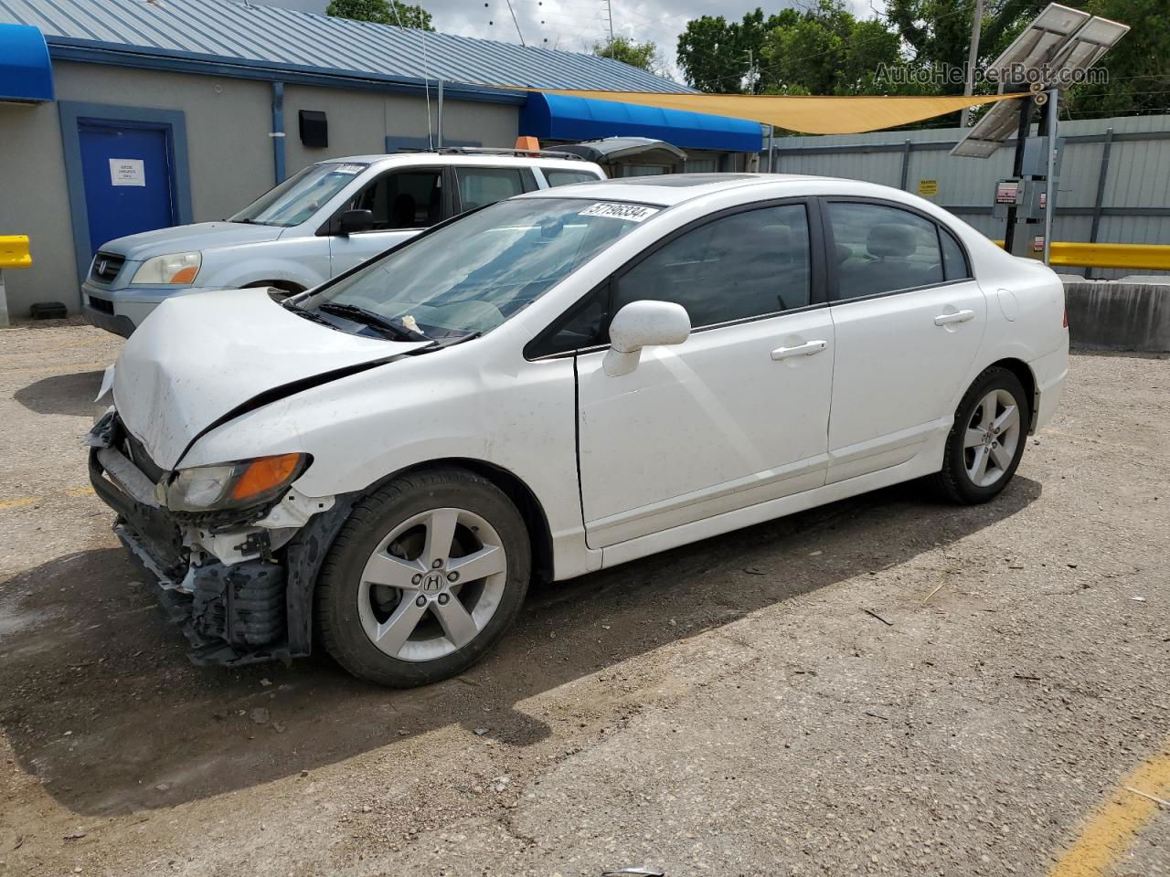 2008 Honda Civic Ex Белый vin: 1HGFA16828L104107