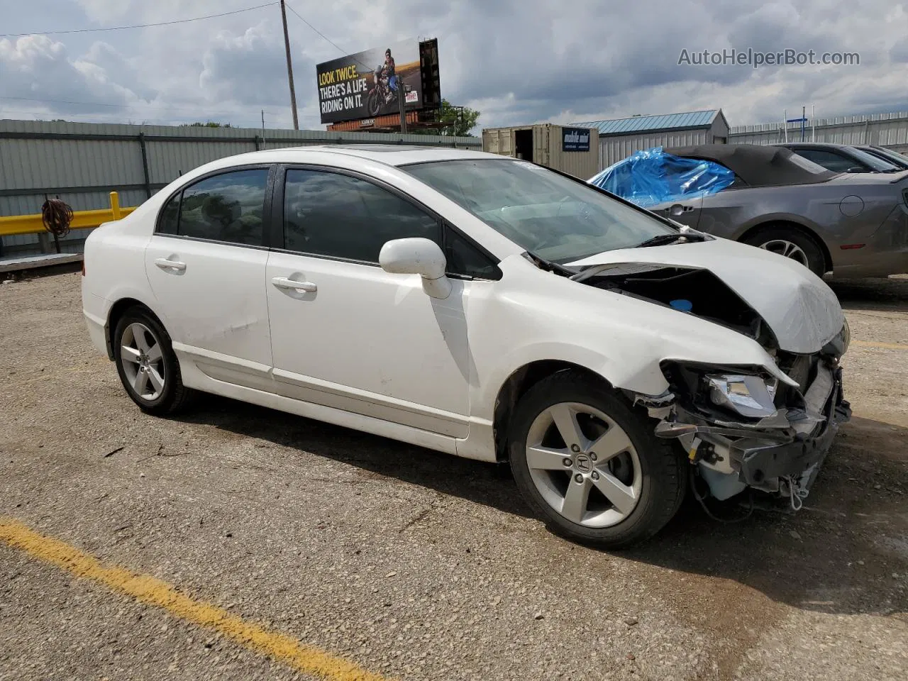 2008 Honda Civic Ex White vin: 1HGFA16828L104107