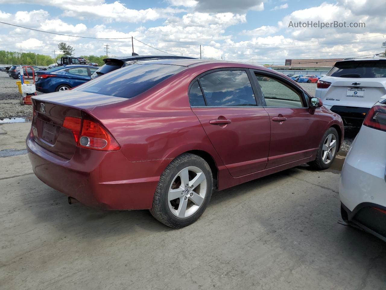 2008 Honda Civic Ex Красный vin: 1HGFA16848L065097