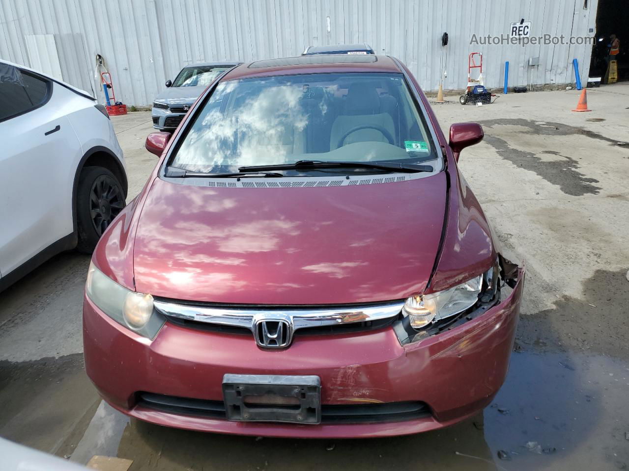 2008 Honda Civic Ex Red vin: 1HGFA16848L065097