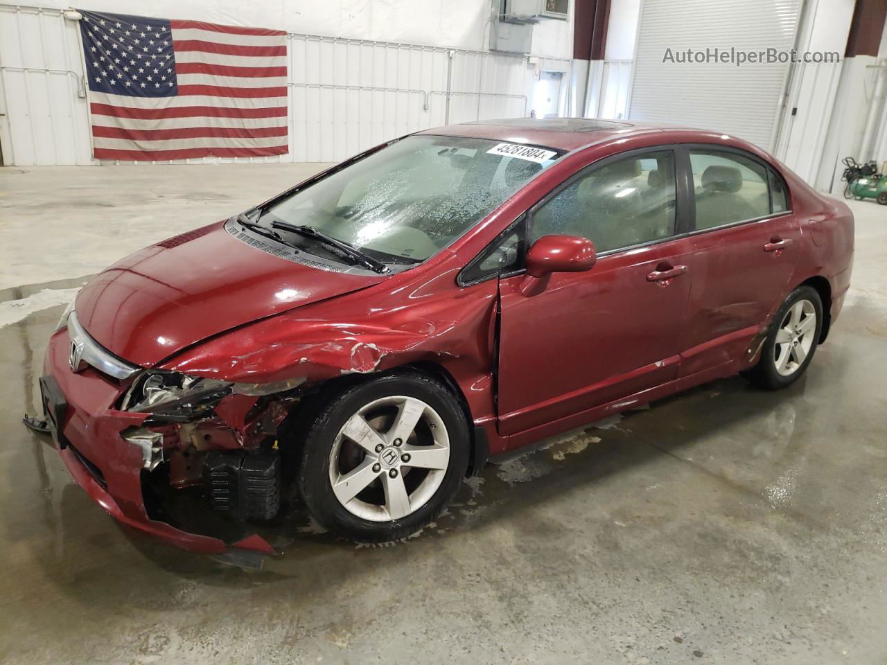 2008 Honda Civic Ex Maroon vin: 1HGFA16858L027426