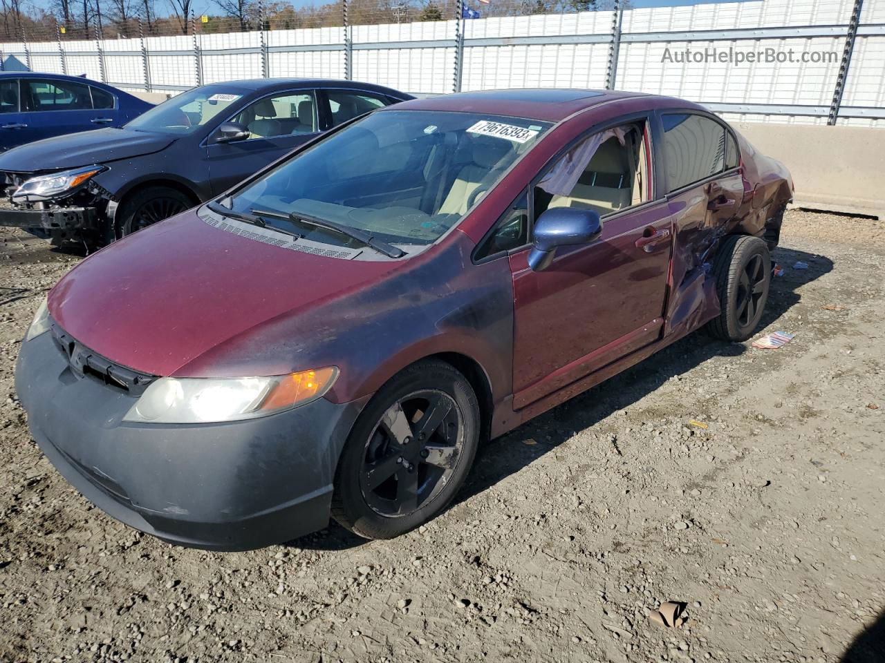 2006 Honda Civic Ex Красный vin: 1HGFA16866L036276