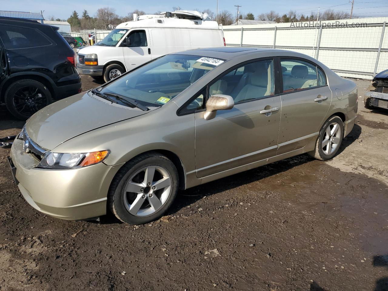 2008 Honda Civic Ex Золотой vin: 1HGFA16868L020808