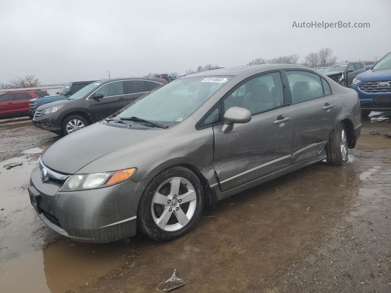 2008 Honda Civic Ex Gray vin: 1HGFA16868L097548