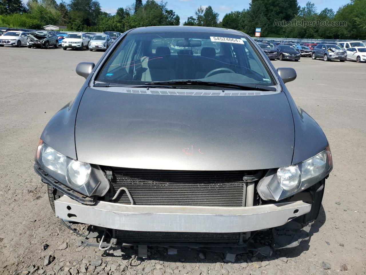 2008 Honda Civic Ex Серый vin: 1HGFA16878L038136