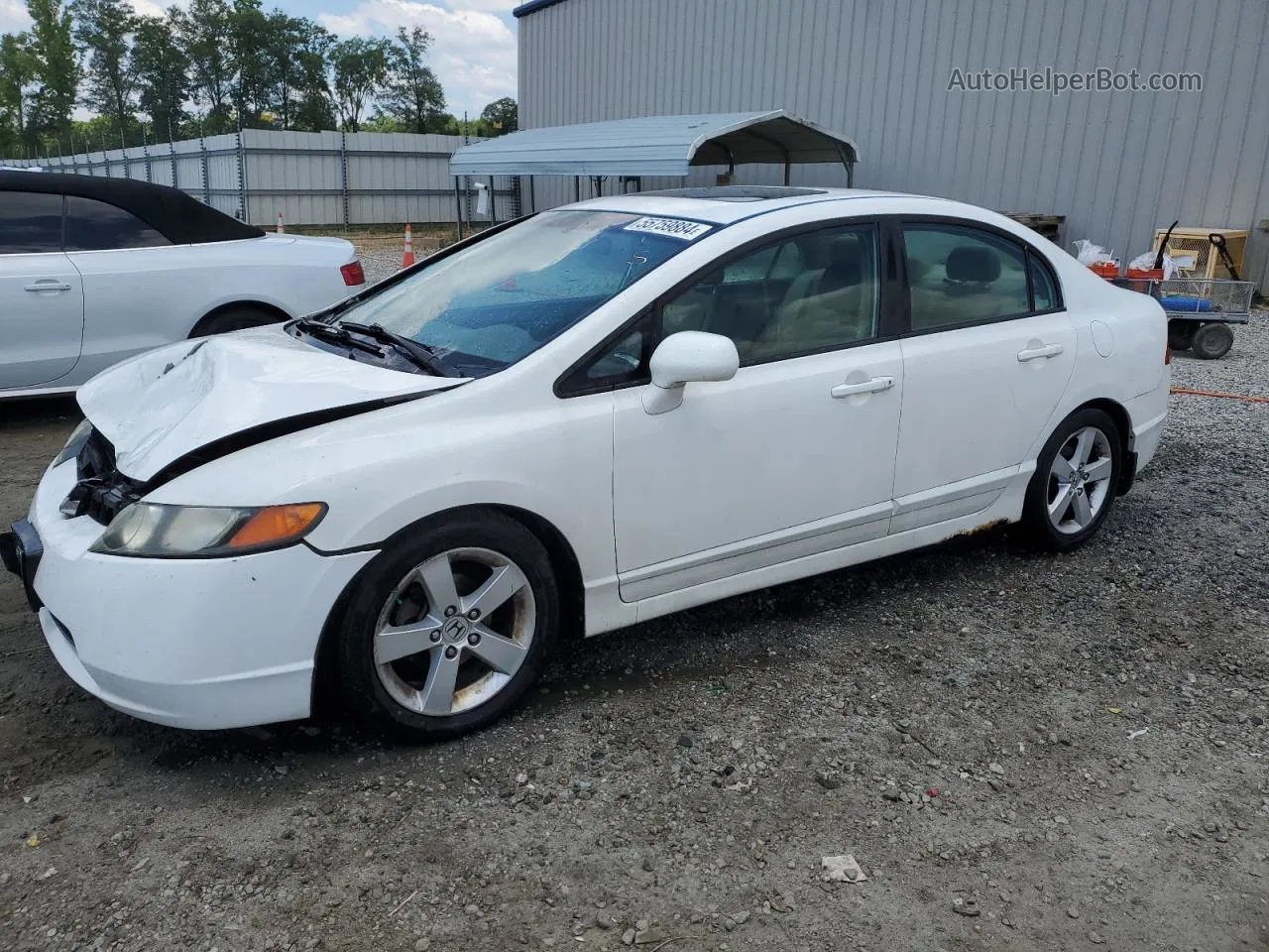 2008 Honda Civic Ex White vin: 1HGFA16878L090835