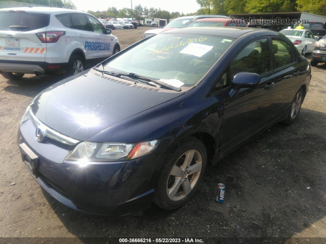 2008 Honda Civic Sdn Ex Синий vin: 1HGFA16878L098613