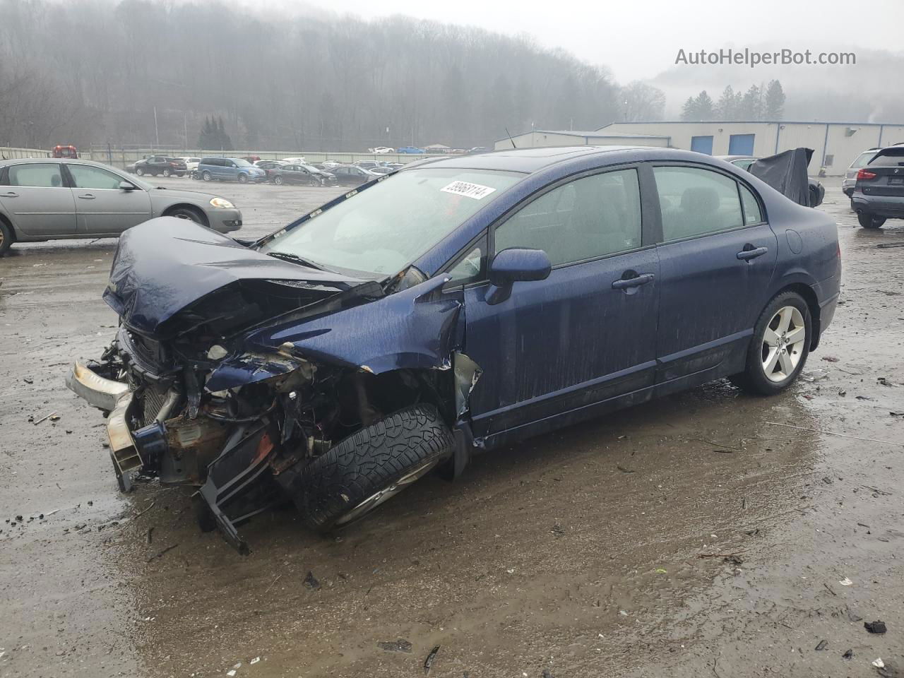 2008 Honda Civic Ex Blue vin: 1HGFA16878L100974