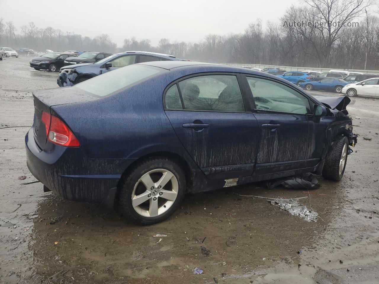 2008 Honda Civic Ex Blue vin: 1HGFA16878L100974