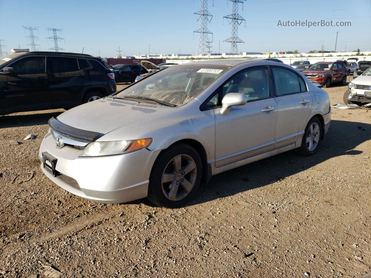 2008 Honda Civic Ex Серебряный vin: 1HGFA16888L067774