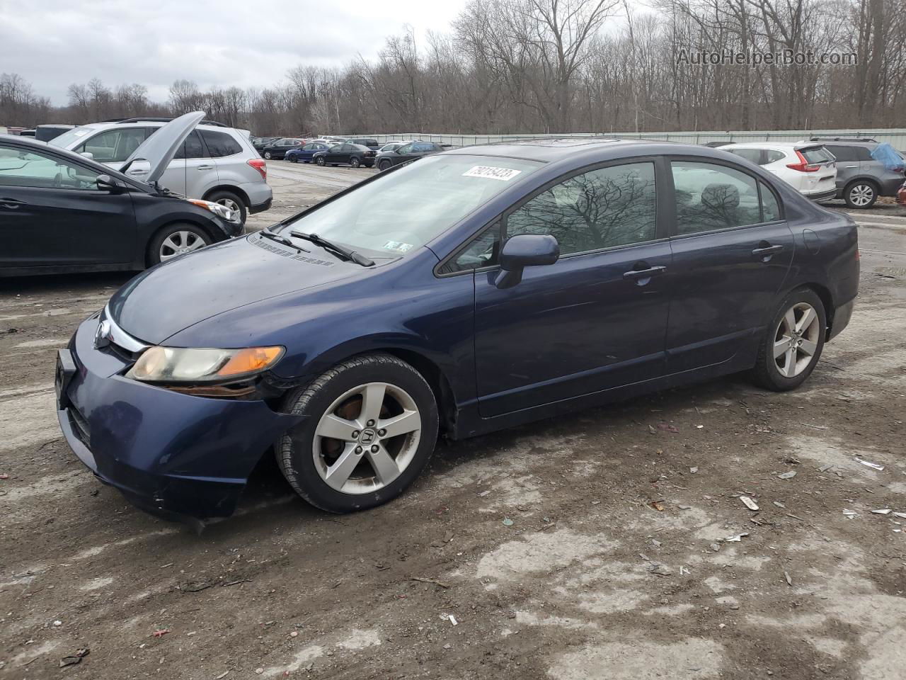 2008 Honda Civic Ex Blue vin: 1HGFA16898L038624