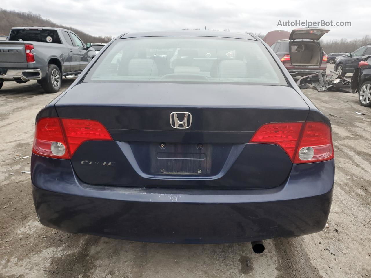 2008 Honda Civic Ex Синий vin: 1HGFA16898L038624