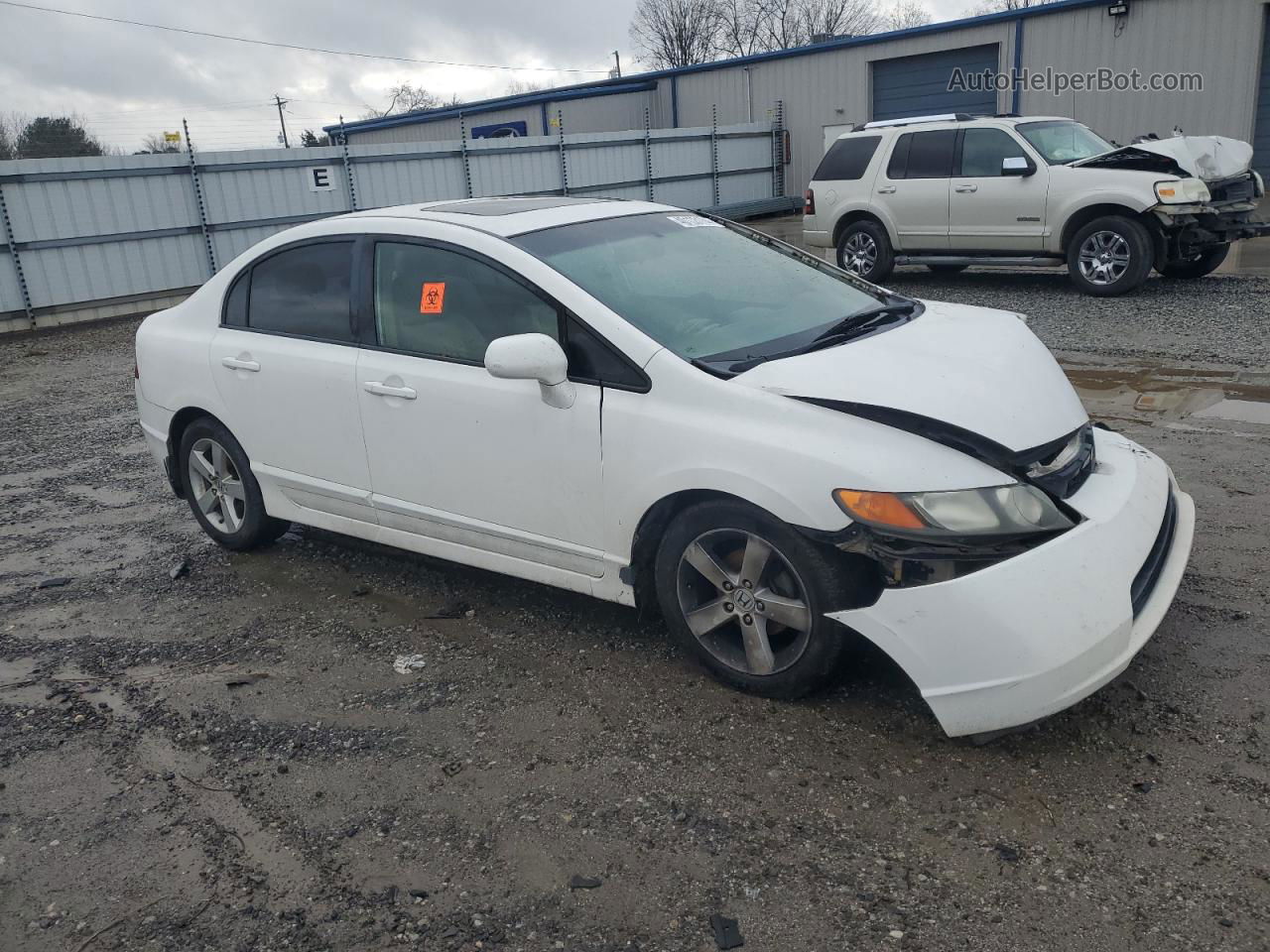 2008 Honda Civic Ex White vin: 1HGFA168X8L038471