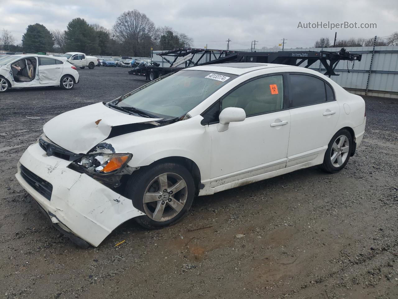 2008 Honda Civic Ex White vin: 1HGFA168X8L038471