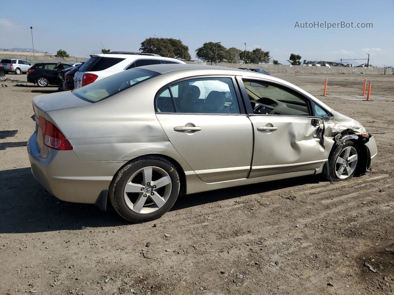 2008 Honda Civic Ex Желто-коричневый vin: 1HGFA168X8L052094