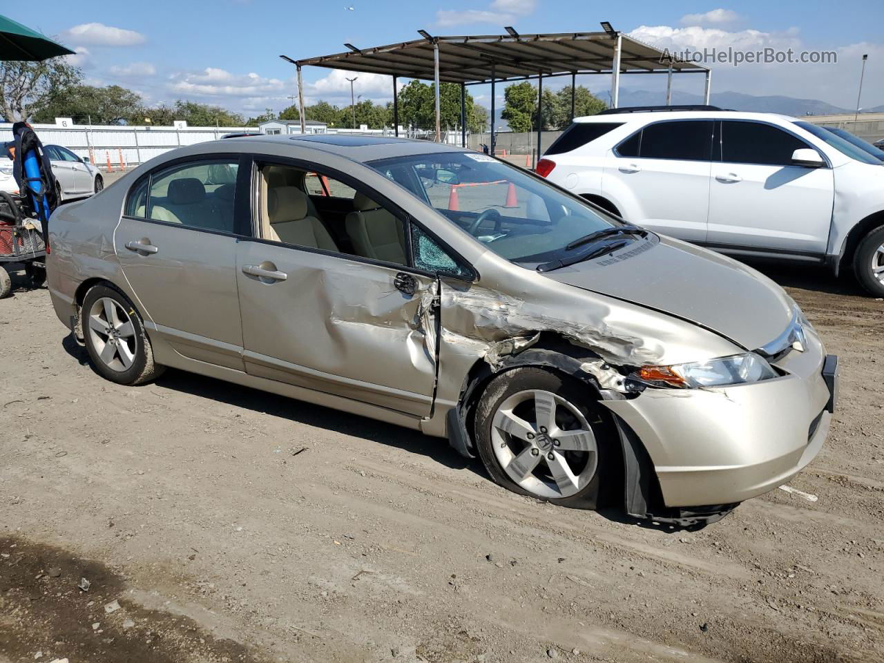 2008 Honda Civic Ex Tan vin: 1HGFA168X8L052094