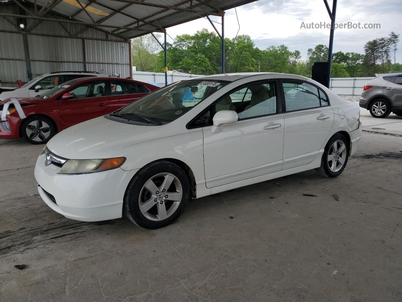 2008 Honda Civic Ex White vin: 1HGFA168X8L074189