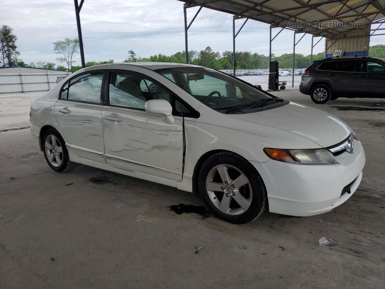 2008 Honda Civic Ex White vin: 1HGFA168X8L074189