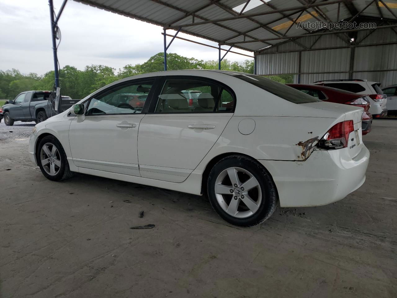 2008 Honda Civic Ex Белый vin: 1HGFA168X8L074189