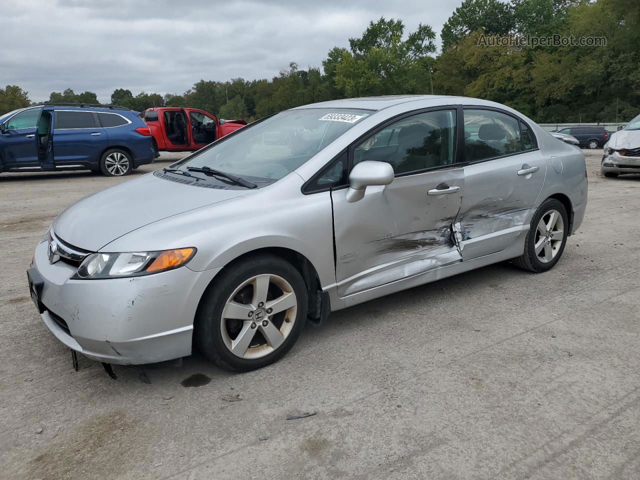 2008 Honda Civic Ex Silver vin: 1HGFA168X8L094748