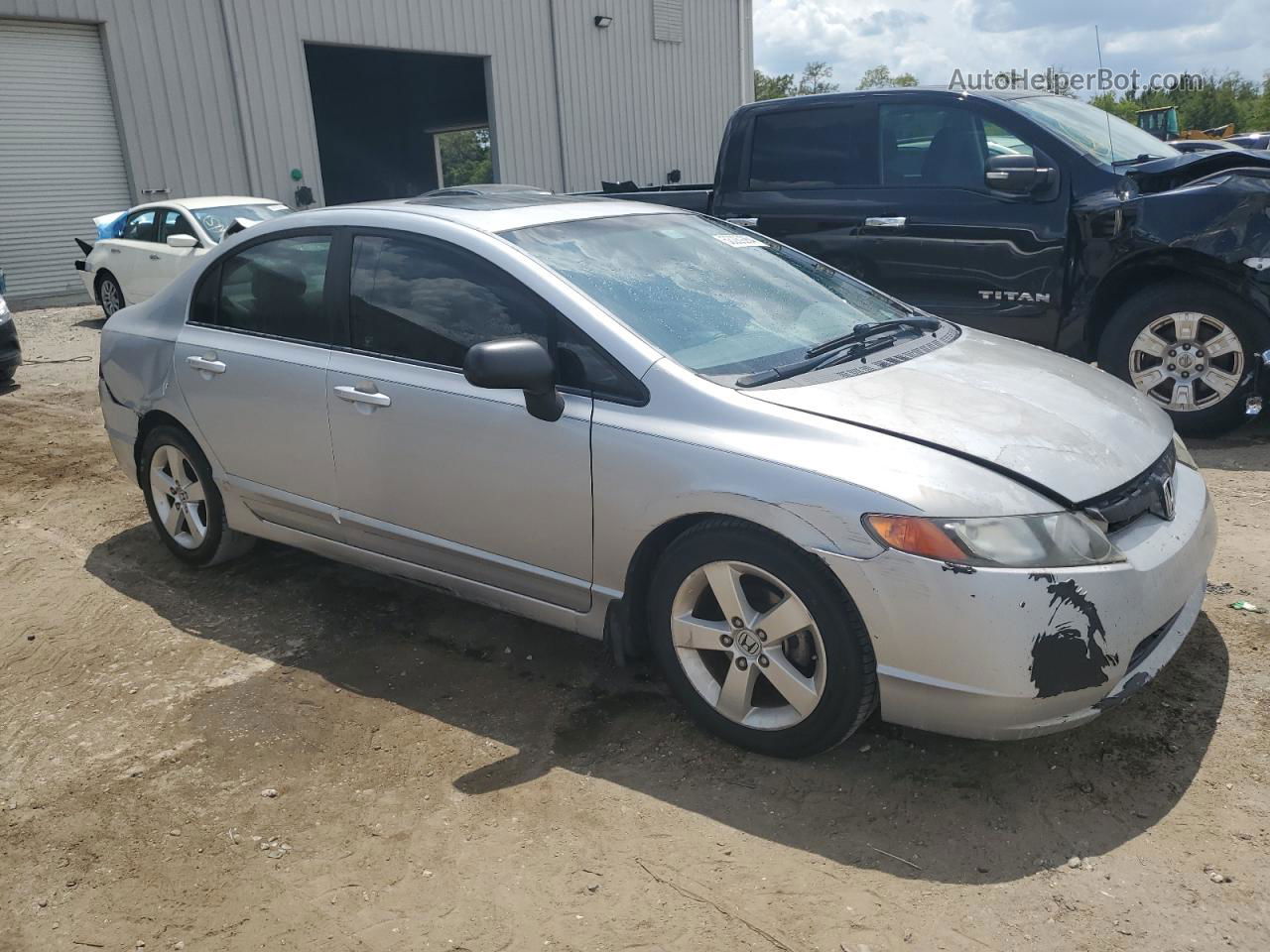 2008 Honda Civic Ex Silver vin: 1HGFA168X8L102427