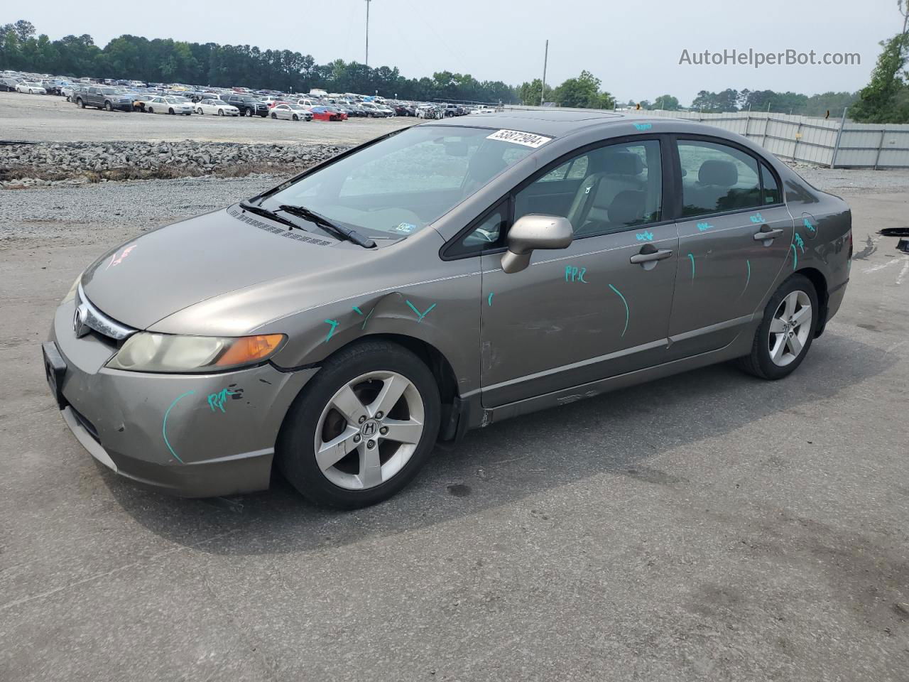 2008 Honda Civic Exl Gray vin: 1HGFA16978L061635