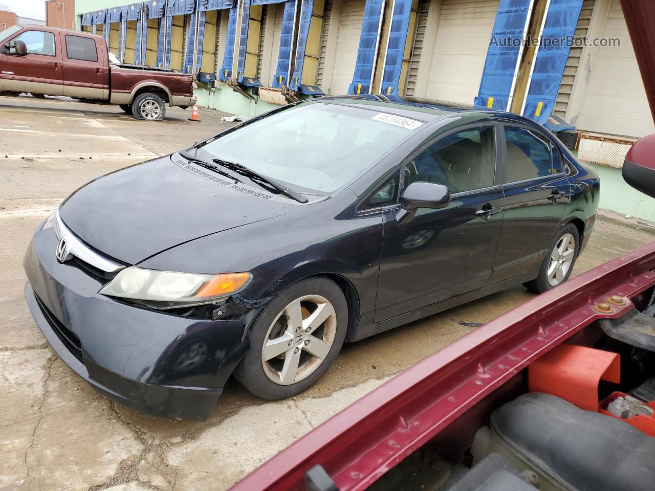 2008 Honda Civic Exl Black vin: 1HGFA16988L050370