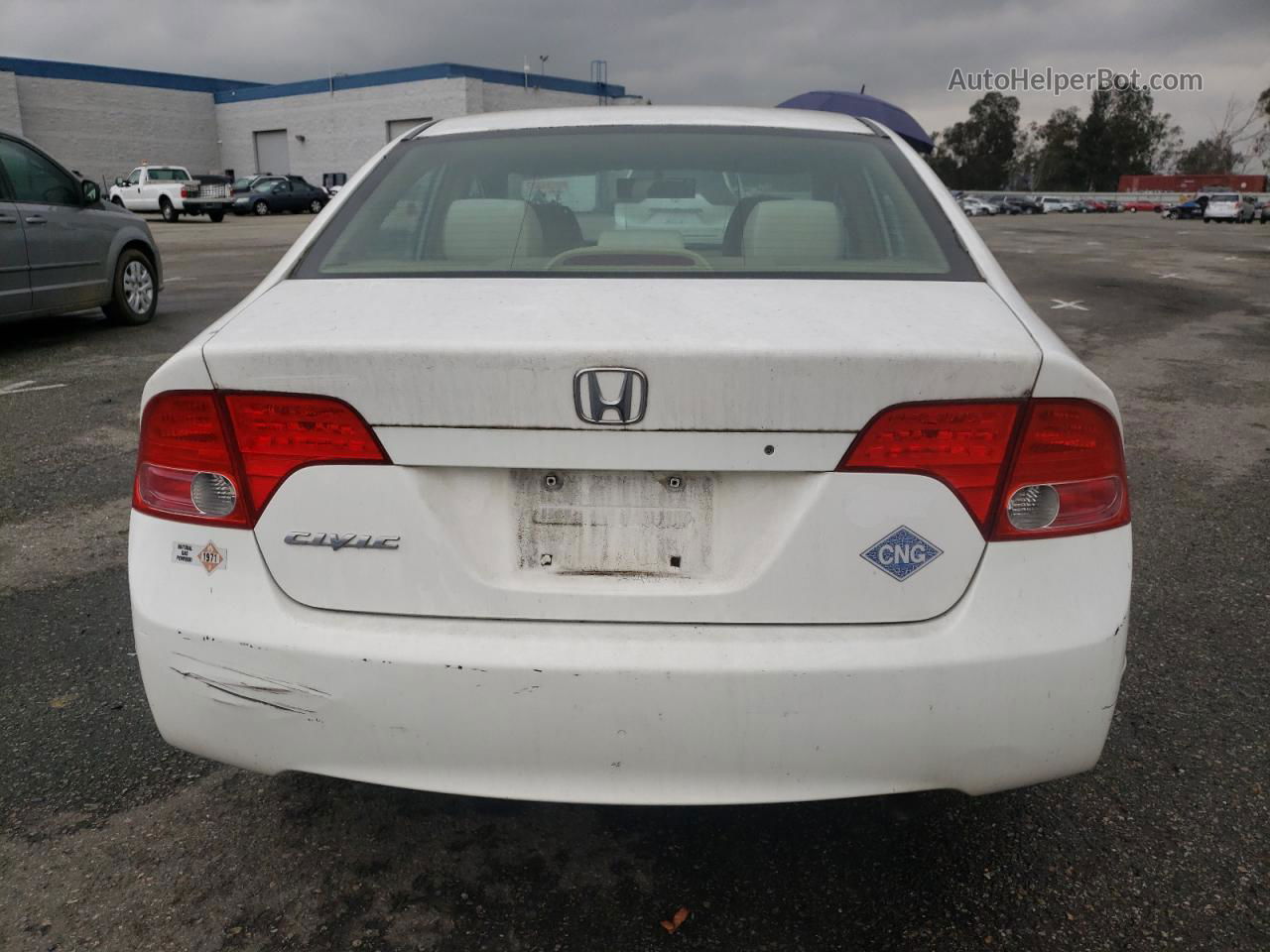 2008 Honda Civic Gx White vin: 1HGFA465X8L000360