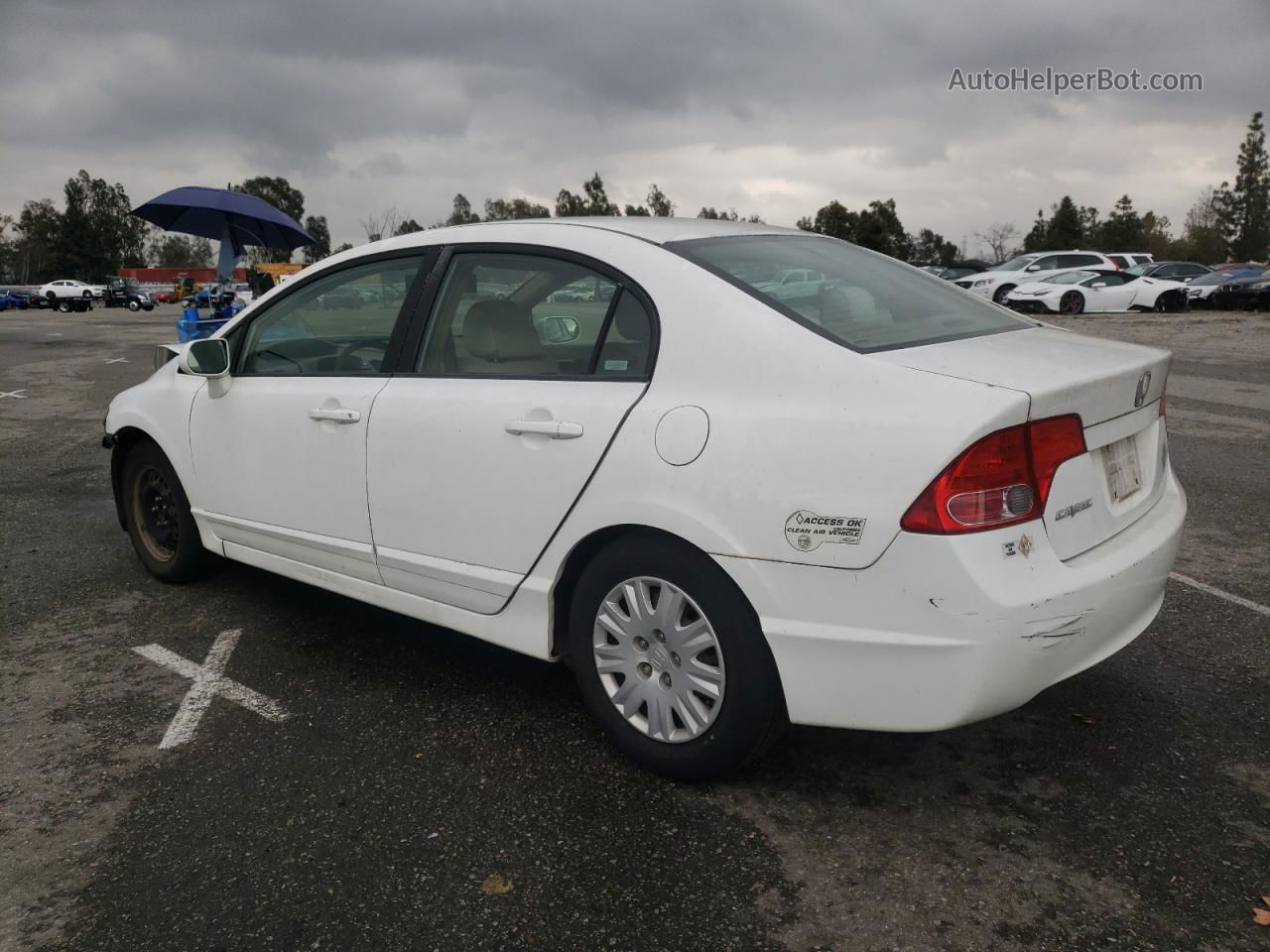 2008 Honda Civic Gx White vin: 1HGFA465X8L000360