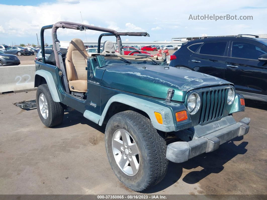 2000 Jeep Wrangler Se Green vin: 1J4FA29P3YP700286