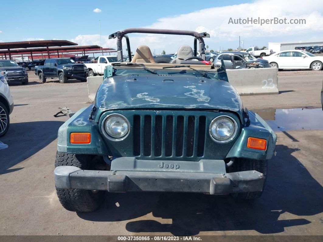 2000 Jeep Wrangler Se Green vin: 1J4FA29P3YP700286