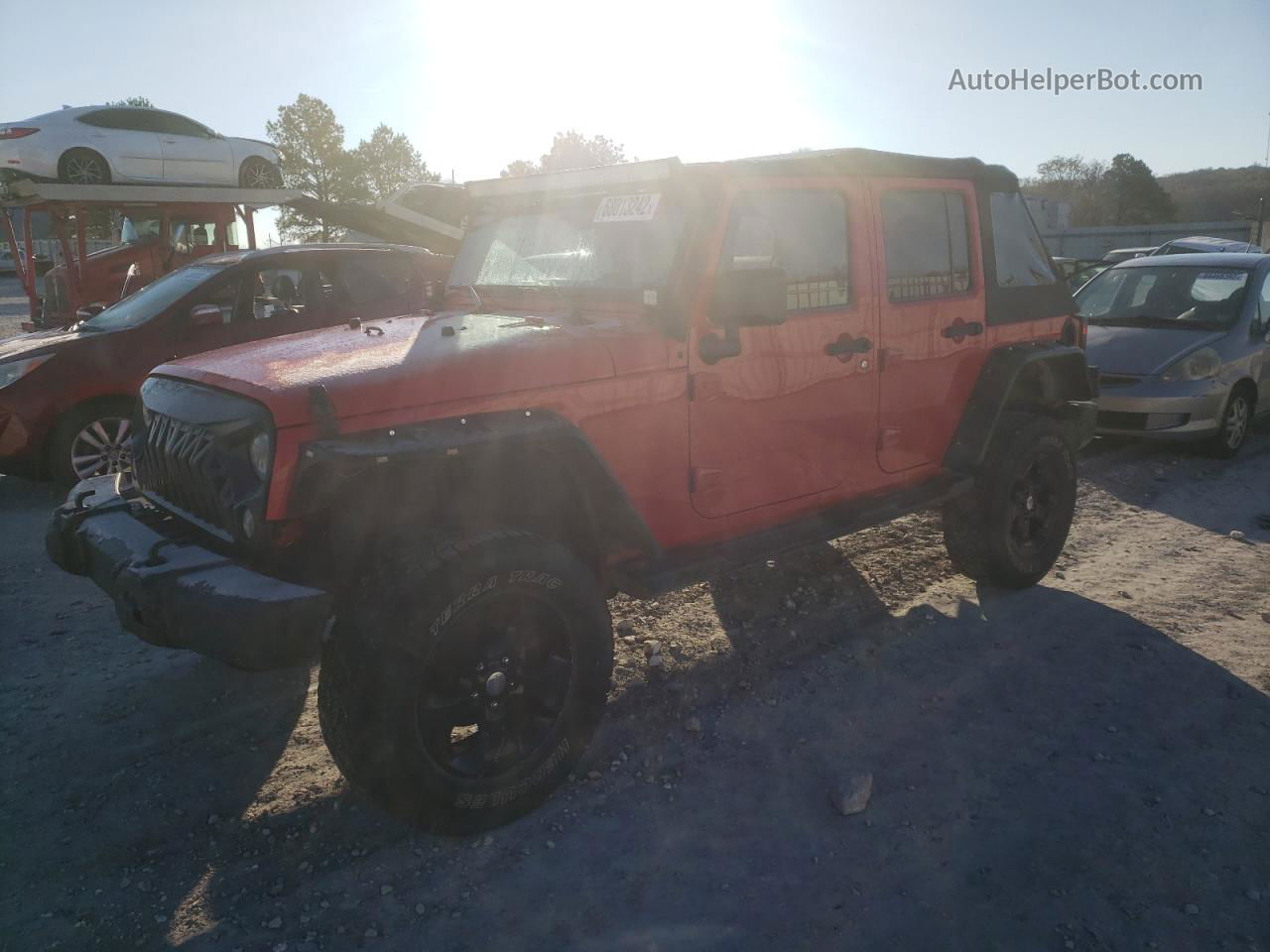 2017 Jeep Wrangler Unlimited Sahara Red vin: 1C4BJWEG2HL621961