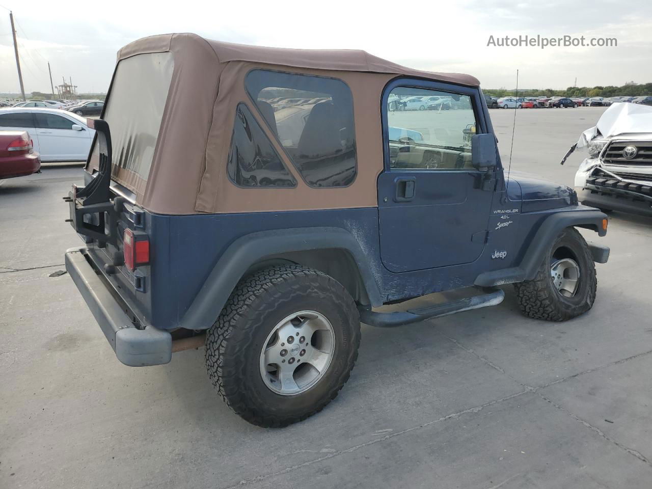 2000 Jeep Wrangler / Tj Sport Blue vin: 1J4FA49S7YP731881