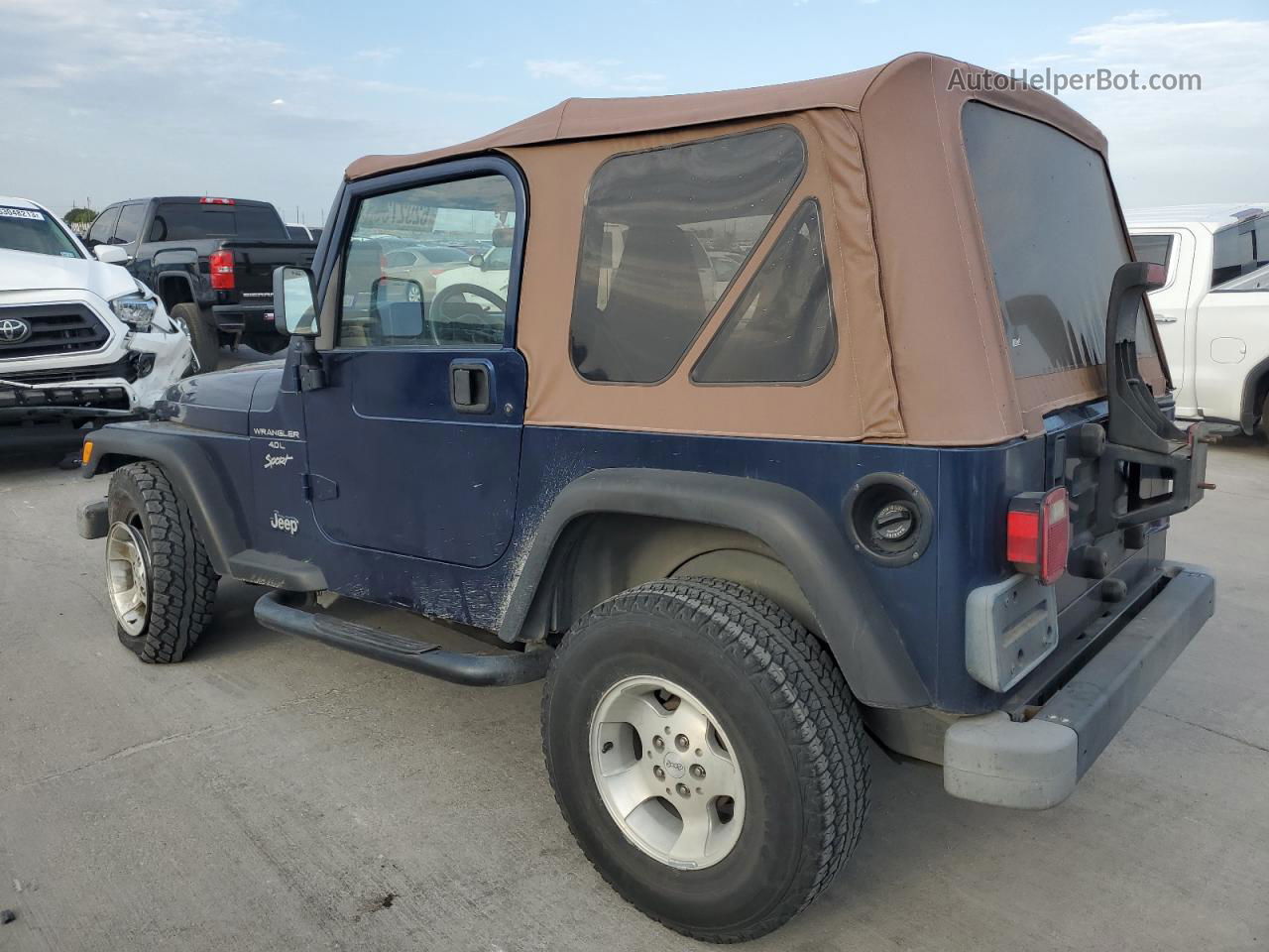 2000 Jeep Wrangler / Tj Sport Blue vin: 1J4FA49S7YP731881