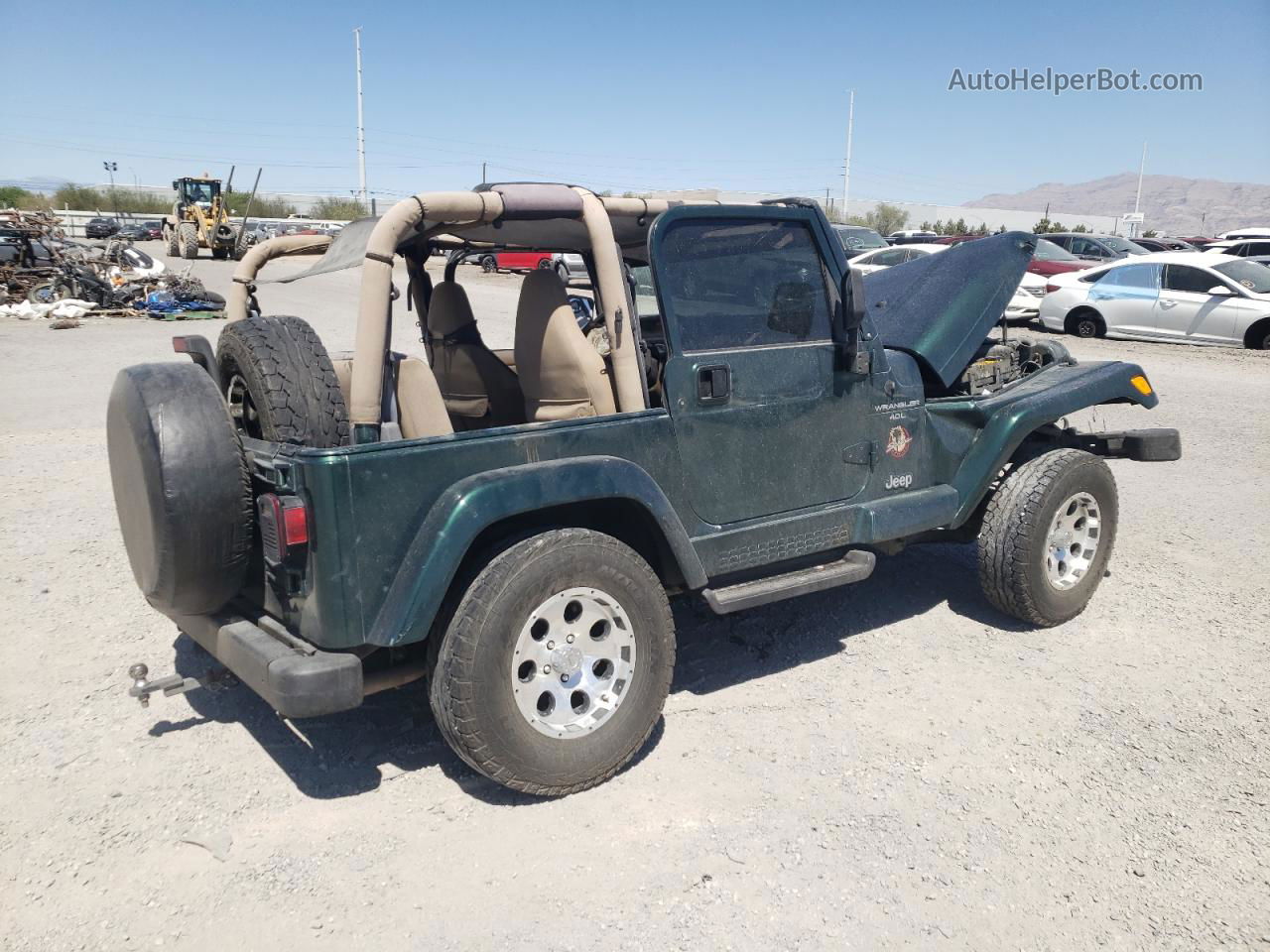 2000 Jeep Wrangler / Tj Sahara Green vin: 1J4FA59S3YP718647