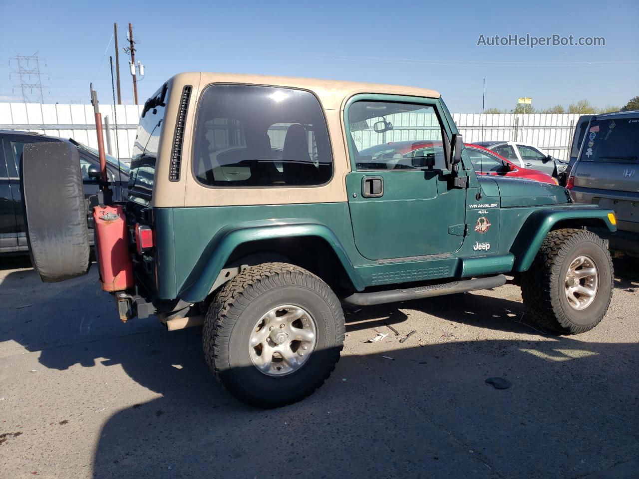 2000 Jeep Wrangler / Tj Sahara Green vin: 1J4FA59S9YP760157