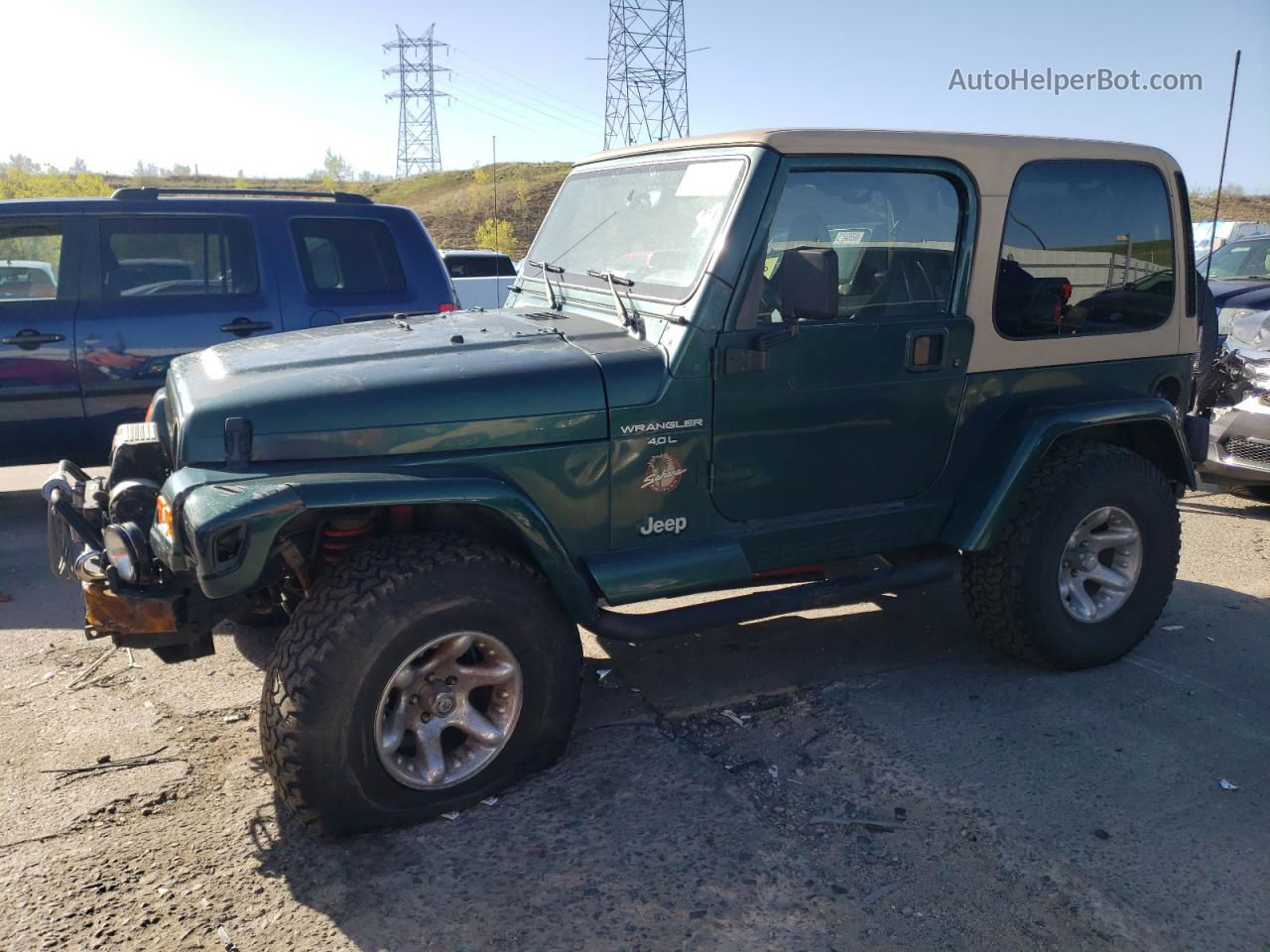 2000 Jeep Wrangler / Tj Sahara Green vin: 1J4FA59S9YP760157