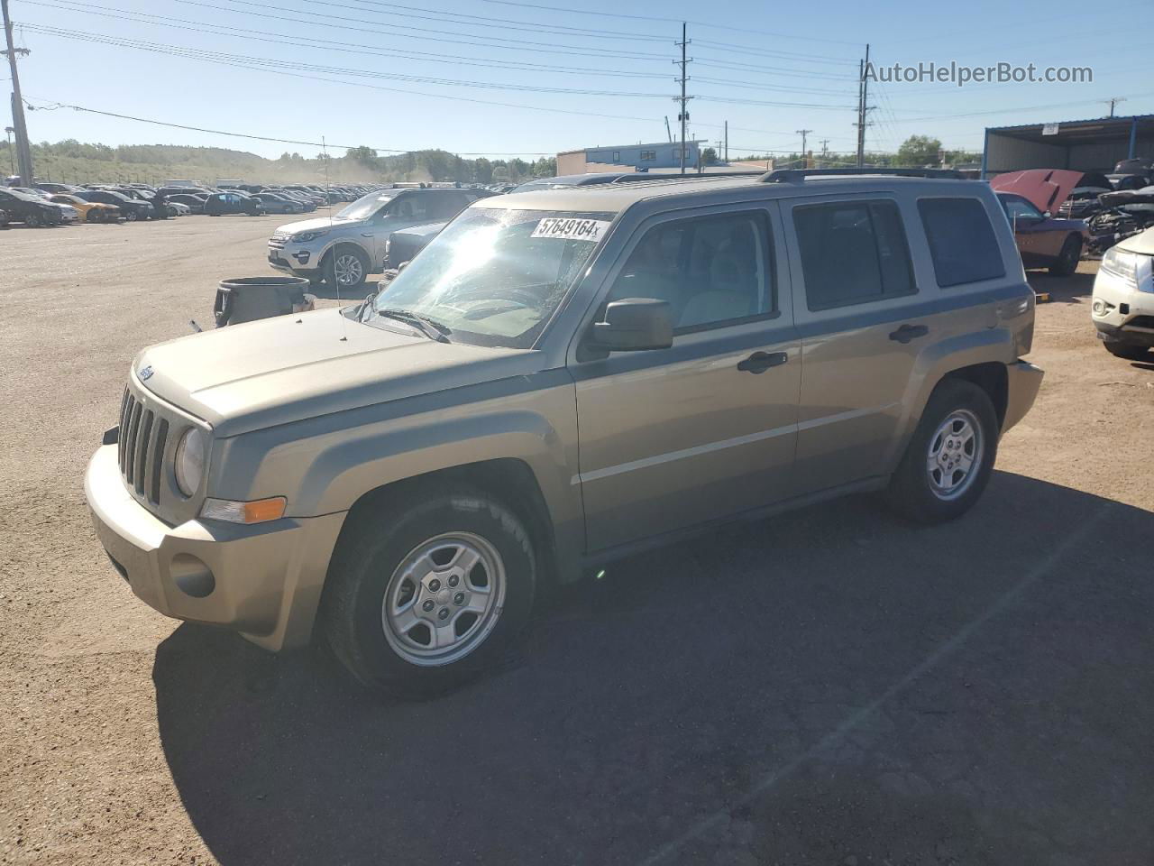 2008 Jeep Patriot Sport Tan vin: 1J8FF28W08D714480