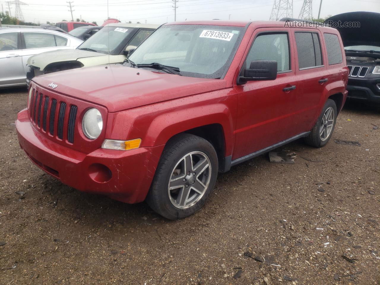 2008 Jeep Patriot Sport Red vin: 1J8FF28W98D780574