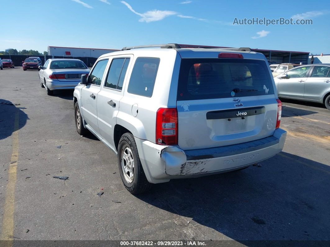 2008 Jeep Patriot Sport Silver vin: 1J8FT28068D785221